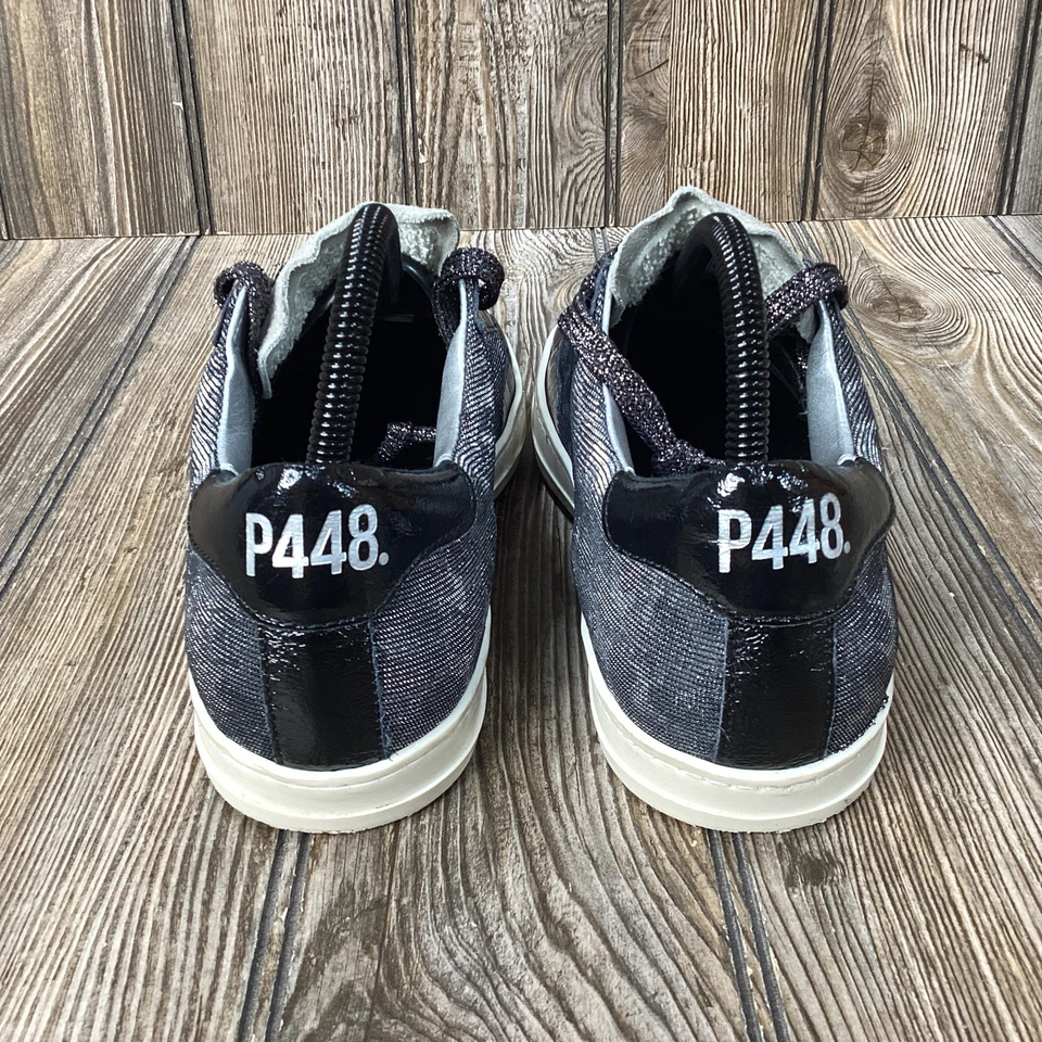 P448 Mujer Brillo Leopardo Zapatillas bajas RARO Zapatos UE 38/7-7.5 EE. UU. Foto 4 de 4