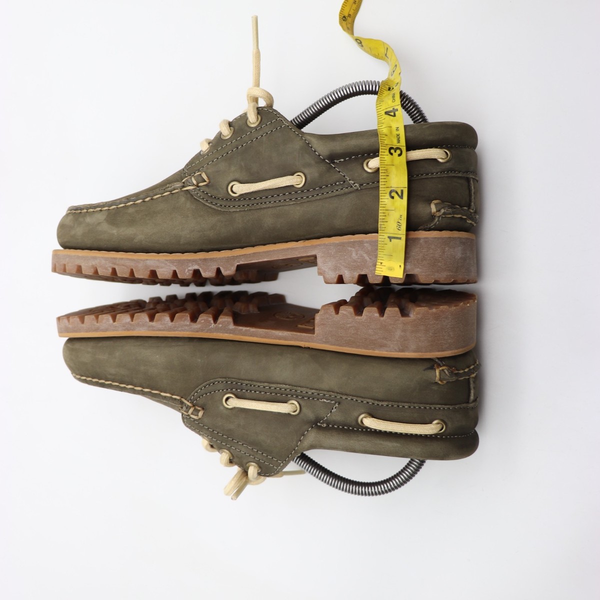 Timberland Boat Authentics 3 Eye Classic Lug Olive Green Suede