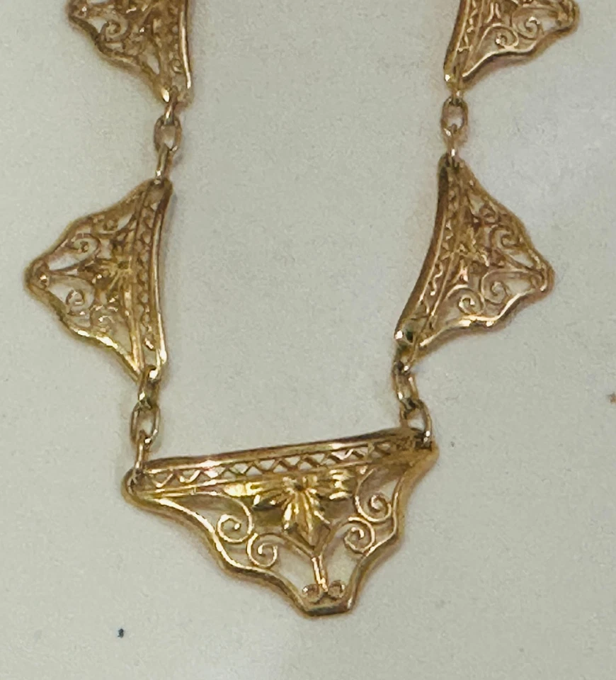 COLLIER ART DECO EN OR 18 CARATS DE 8,13 G - Photo 3/4