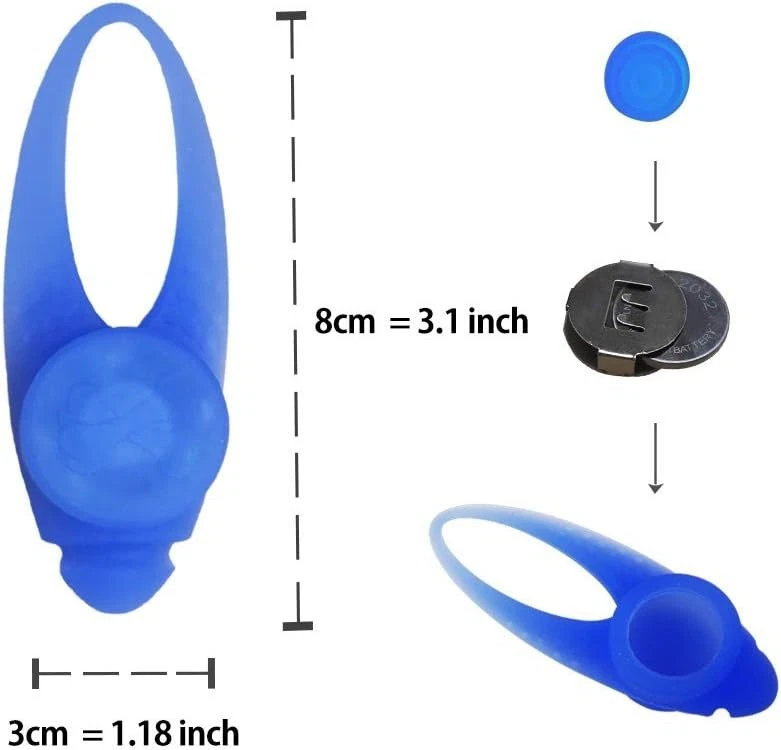 LED Dog Collar Light Clip On Pet Safety Light for Night Walking Blue - Image 4 of 4