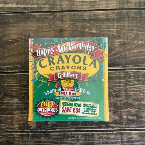 Crayola Crayons Happy 40th Birthday Limited Edition 1958 Box Original 64 Colors