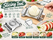 Slicing Tool Egg Soft Food Slicer Chopper Cutter Stainless Steel Kitchen Tool