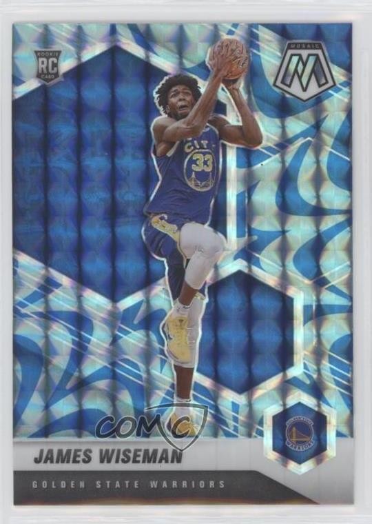 2020-21 Panini Mosaic Rookie Reactive Blue Prizm James Wiseman #205 09br