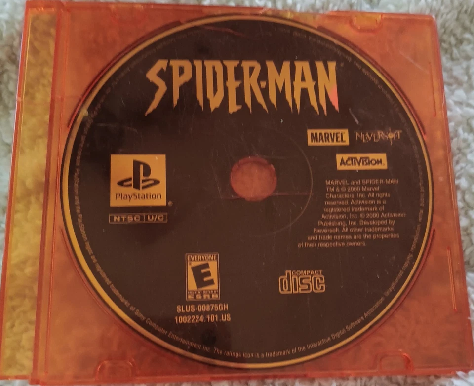 Spider-Man Sony PlayStation 1 Game Disc Only PS1 - Image 2 of 2