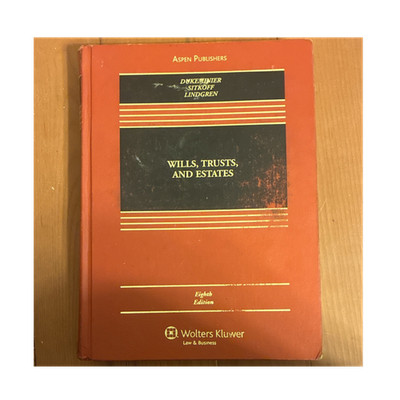 Aspen Wills, Trusts, and Estates 8th Ed Hardcover Dukeminier ISBN 0735579965