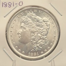 1881-O Morgan Silver Dollar Mint State Brilliant Mint State Raw