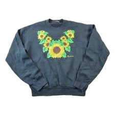 Vintage 1990s Branson Sunflowers Outdoorsman Crewneck Sweatshirt Men's Small