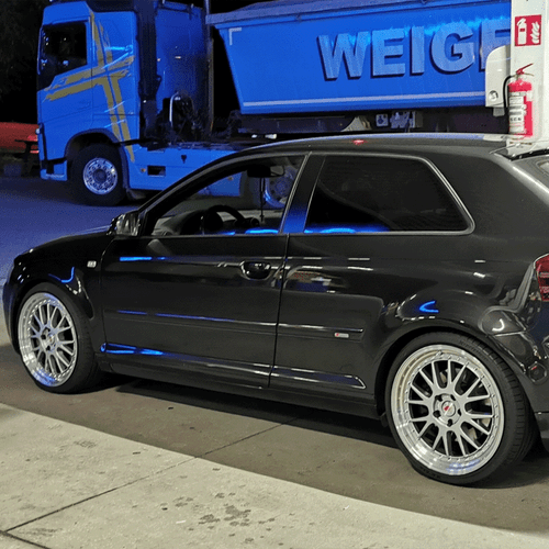 18 Zoll T1 Stufentiefbett Alufelgen 8x18 4x100 ET35 in silber für Honda und Mini - Bild 7 von 8