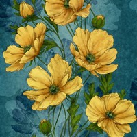 20 Servietten Elegant Yellow Flowers Elegante Gelbe Blumen Garten Natur 33X33Cm