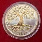 1 Troy Oz .9999 Silver 2023 Niue Tree of Life Coin- 24K Selective Gilding by SFS