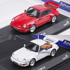 1:43 SOLIDO Porsche 911 964 RS 3.8 Red & White Alloy Car Model NIB