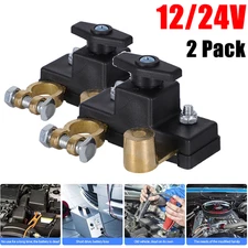 2PC Car Battery Disconnect Isolator Cut Off Switch 12V Terminal Anti-leakage