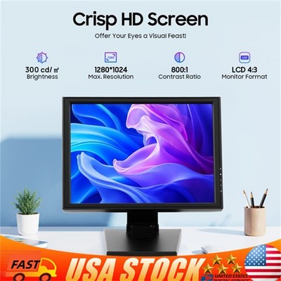 17 Inch Touch Screen POS LCD TouchScreen Monitor Retail Kiosk Restaurant Bar NEW