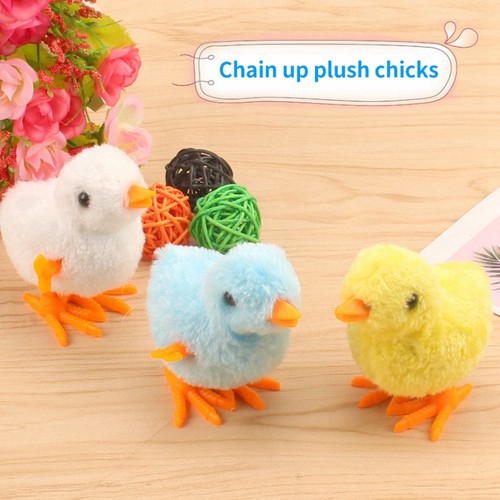 5Pcs Easter Wind Chick Toys Novelty Jumping Chicken Gag Plush Baby Chicks7095 - Picture 2 of 6