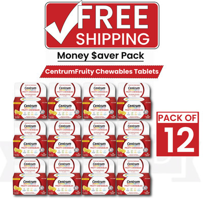 Centrum Fruity Chewables 30ct (30COUNT X 12) PACK OF 12