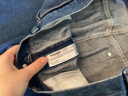 Pantalones de mezclilla de competición Wrangler 13MWZ Prorodeo para hombre 33x34 corte vaquero nuevos con etiquetas - Imagen 8 de 8