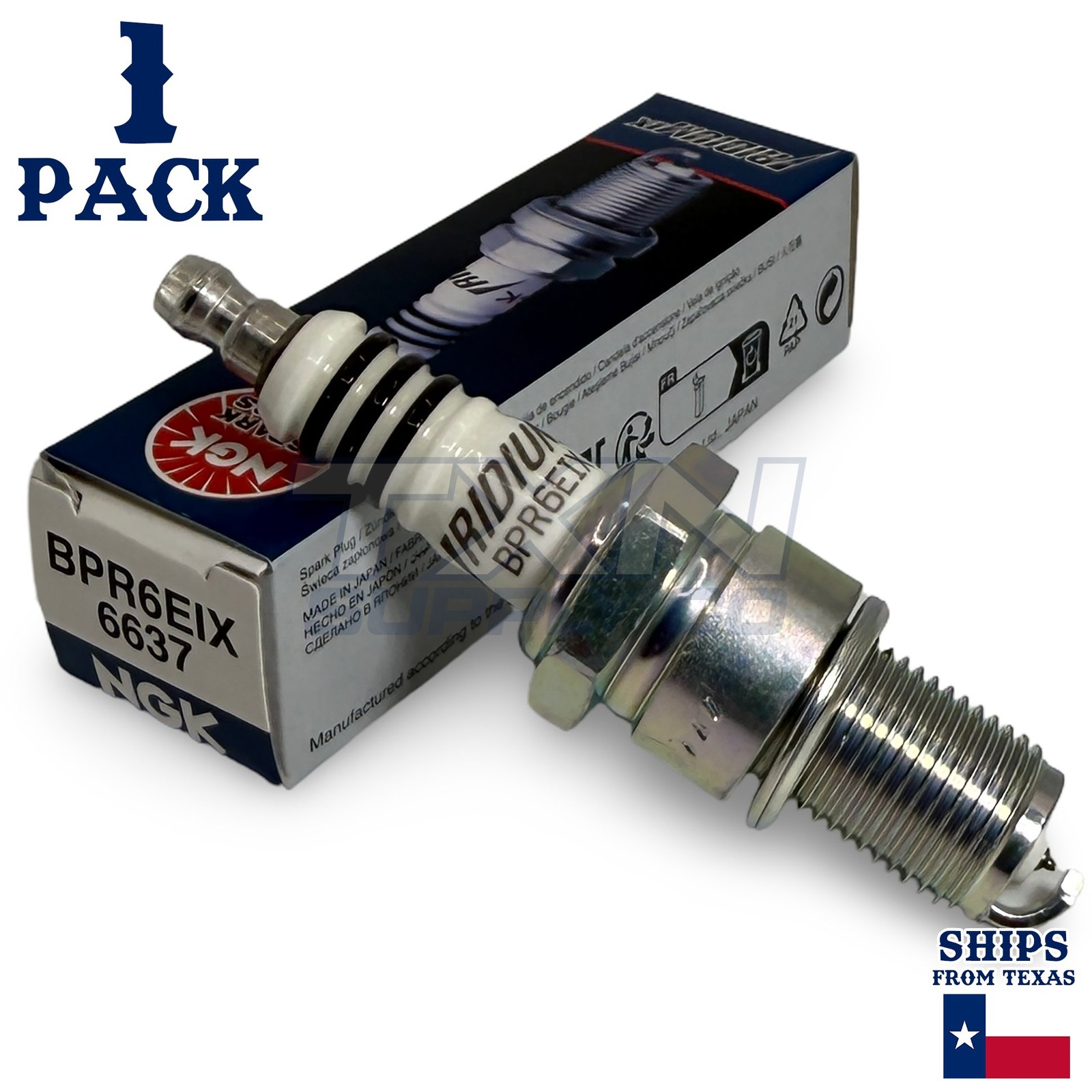 1 Pack NGK 6637 Iridium IX Spark Plug BPR6EIX