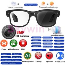 6K AI Smart Glasses Camera Bluetooth Call Voice Assistant Music Translate