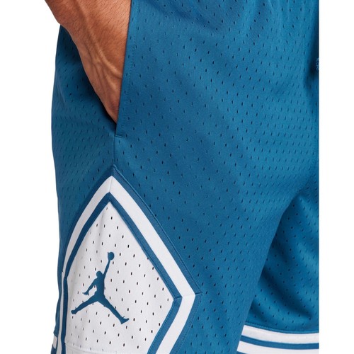 Men Nike Jordan Jumpman Diamond Basketball Shorts Blue White DX1487 457 - Picture 12 of 23