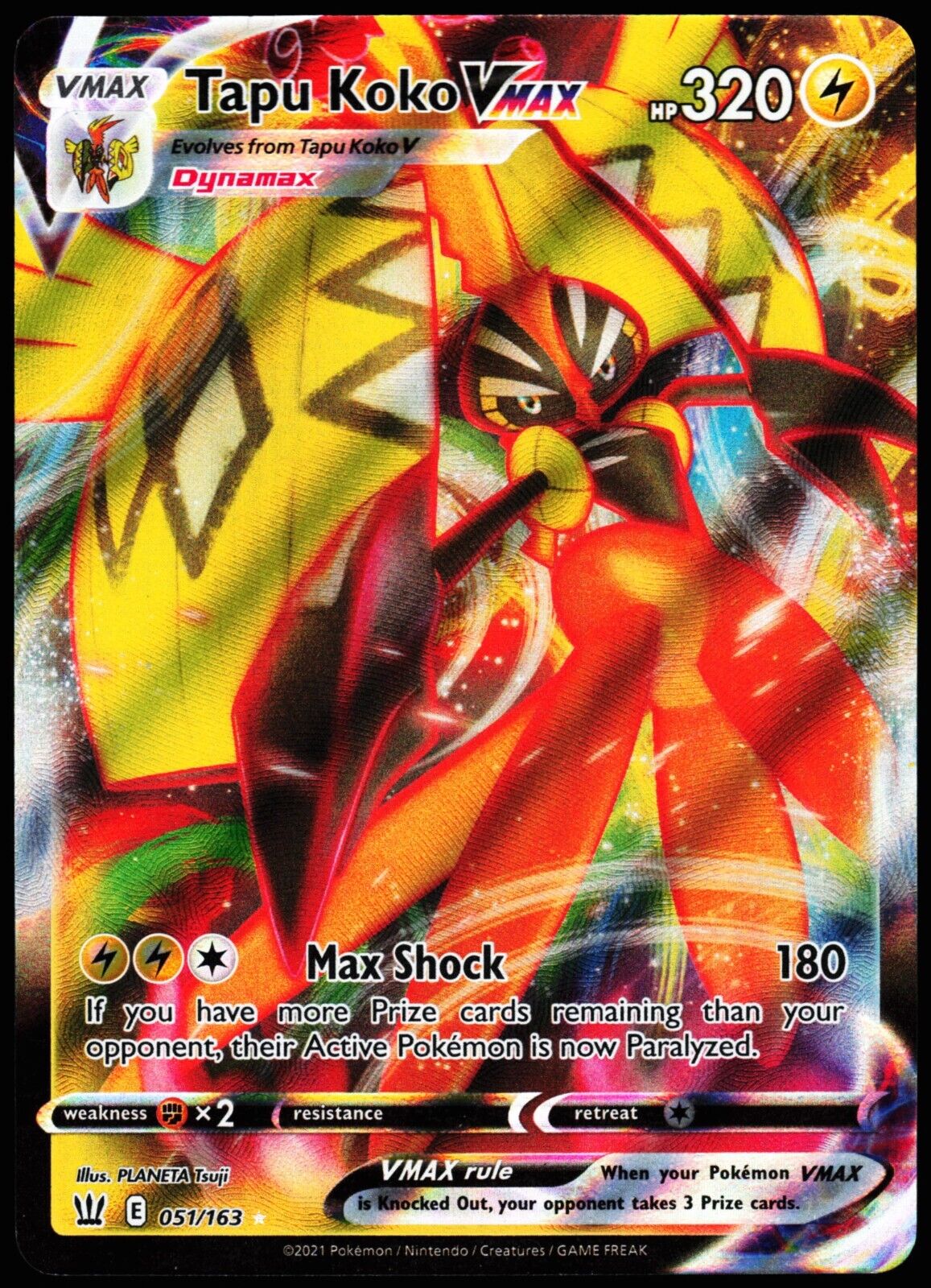 Tapu Koko V 147/163 Battle Styles Full Art Ultra Rare Pokemon Card NM