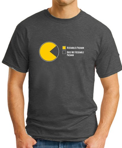RESEMBLES PACMAN T-SHIRT > Funny Slogan Novelty Mens Geeky Gift Gaming Arcade - Picture 3 of 22