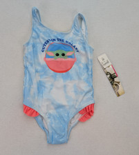 Star Wars Baby Yoda Grogu Girl's Swimsuit One-Piece Size 5T NEW