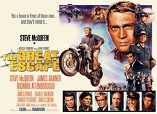 THE GREAT ESCAPE 1963  quad poster print 30x40" Steve McQueen James Garner