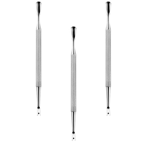3 Pcs Stainless Steel Nail File Manicure Dead Skin Fork Hangnail Remover Tool - Picture 5 of 12
