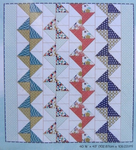 Simple Quilts "Chevron" Kit, 40.5"x43" Top + Backing & Binding, Geometric, New - Picture 2 of 3