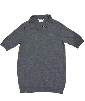 Lacoste Women orTeenager Sz 36 XS Gray Polo Shirt Sweater Extra