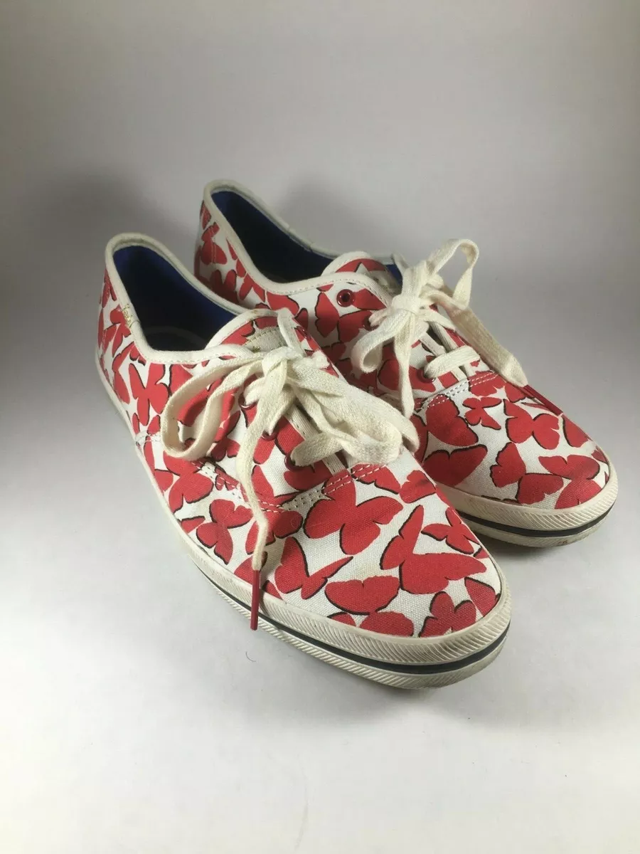 Keds KATE SPADE New York Wmn s US 9 Cherry Red Kick Floating Butterfly Sneaker