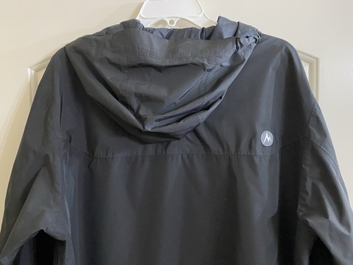 Marmot Jacket Mens Black Ramble Shell Only Size Medium Hood - Picture 5 of 10