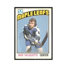 1976 O-Pee-Chee Jack Valiquette RC Toronto Maple Leafs #294