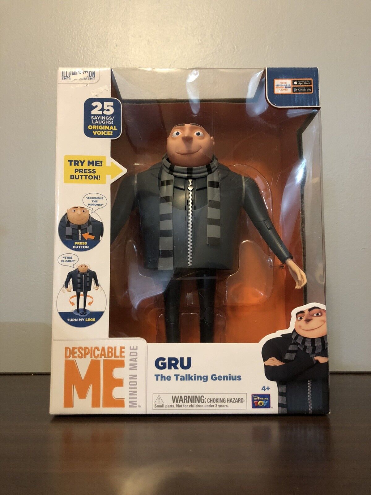 Despicable Me 2 Gru The Talking Genius Toy Moving Head 12 Inch Action Figure For Sale Online Ebay