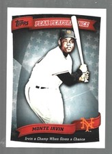 D 2010 Topps Baseball Peak Performance Monte Irvin NY Giants #PP-76 NRMT