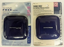 1PC MAYBELLINE SHINE FREE MATTE FINISH PRESSED POWDER #110 IVORY SEE DESCRIPTION