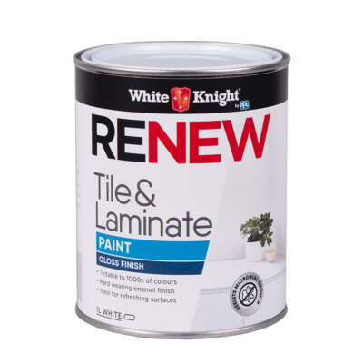 White Knight RENEW Tile And Laminate Paint Gloss White 1L 395750/1L  Australia - Main Image