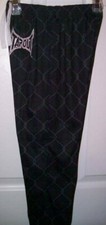 Tapout MMA Black Fence Lounge Sleep Pajama PJ Pants Boys Size 7 / 8 NWT