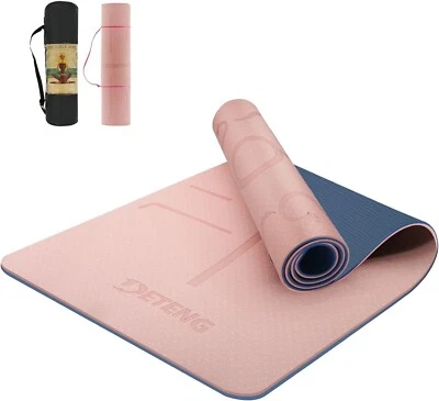 Yoga Mat Fitness 72'' X 24'' Thickness 1/4-Inch Non-Slip Extra Large Carry Bag - image 1 of 4