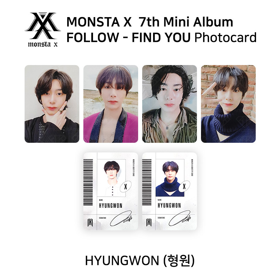 MONSTA X 7th mini album FOLLOW FIND YOU Official Photocard