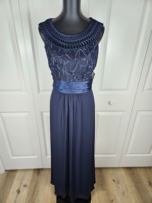 NWT Jessica Howard Missy Size 14 Navy Blue Dress Womens
