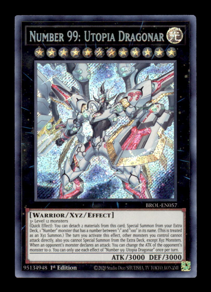 Yugioh BROL-EN057 Number 99 Utopia Dragonar 1st Edition