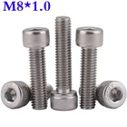 M8 x 1.0 Fine Thread 304 Stainless Steel Socket Head Cap Screws Allen Hex Bolts