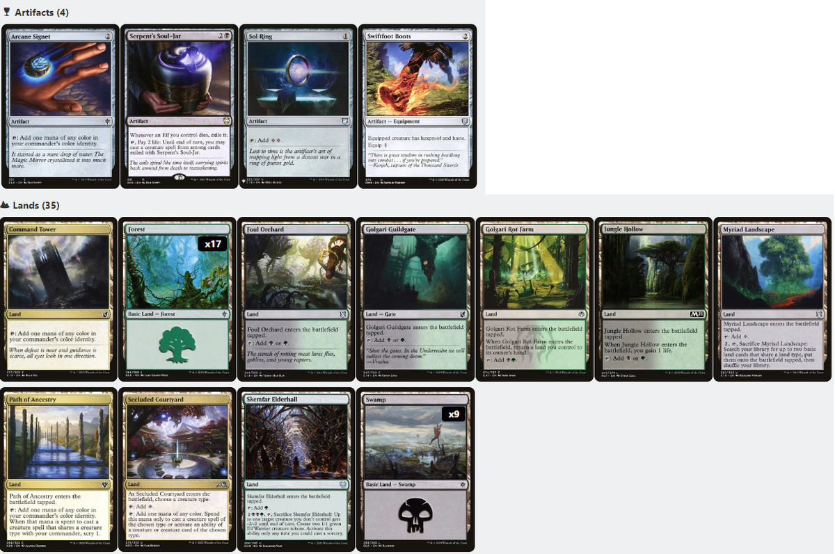 Lathril, Blade of the Elves ELF TRIBAL Magic MTG Custom Commander Deck