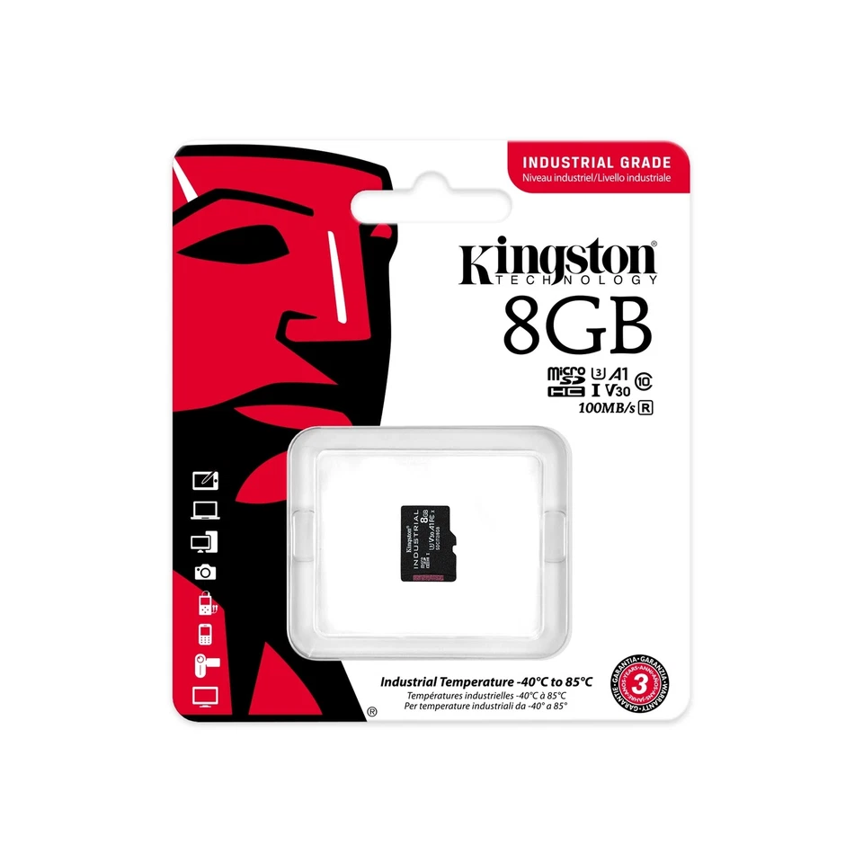 8GB Kingston Technology Industrial Micro SDHC UHS-I Class 10 Memory Card - Image 3 of 3
