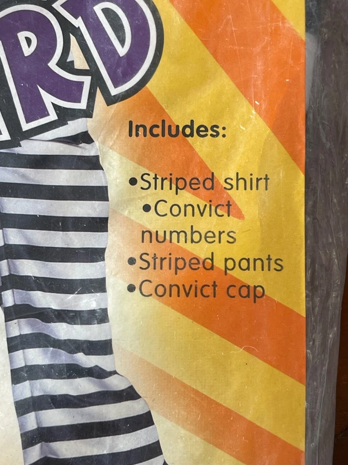 Vintage Fun World "Jailbird" Child Black & White Costume ~ Medium (6-8) - Image 4 of 4