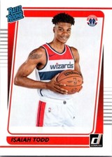ISAIAH TODD 2021-22 DONRUSS RATED ROOKIE RC #237 Washington Wizards