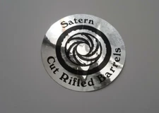 SATERN Cut Rifled Liberty Barrels Sticker Decal Silver BLACK Toolbox Sticker