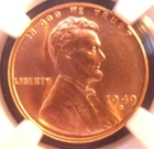 1949 D Lincoln Cent, NGC Certified MS 65 RD (49DN90)