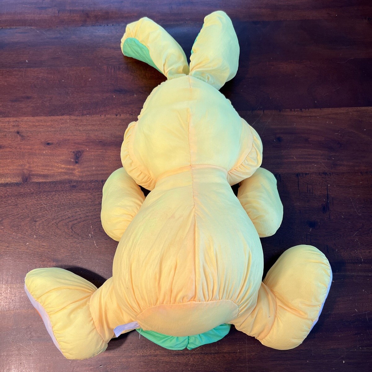 Vintage 1990's DanDee Puffalump Style Bunny Rabbit 18” Plush! Neon